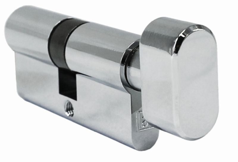 Austyle Euro Cylinder Thumb Turn 5 pin C4 Chrome Plated 65mm 39145