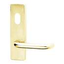 Lockwood 1801 Square End Plate With Cylinder Hole & 70 Lever Satin Brass Unlacquered 1801/70SBU - primehardware