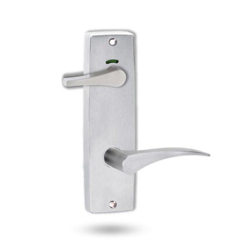 Lockwood 1941 Square End Plate Privacy Indicator Disabled Turn & 153 Left Hand Lever Satin Chrome 1941/153LSC - primehardware