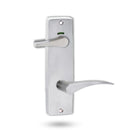 Lockwood 1941 Square End Plate Privacy Indicator Disabled Turn & 153 Left Hand Lever Satin Chrome 1941/153LSC - primehardware