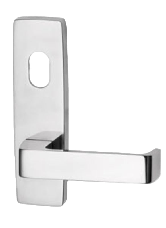 Lockwood 1801 Square End Plate With Cylinder Hole & 74 Lever Chrome Plate 1801/74CP - primehardware