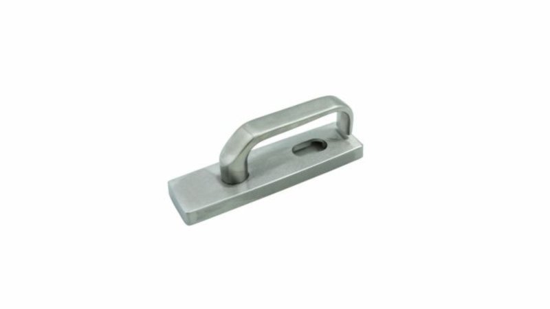 Lockwood 1801 Square End Plate With Cylinder Hole & 74 Lever Satin Chrome 1801/74SC