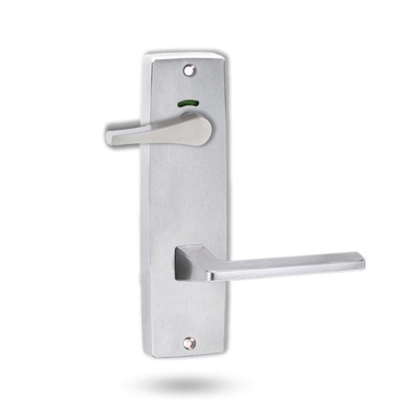 Lockwood 1941 Square End Plate Privacy Indicator Disabled Turn & 178 Lever Satin Chrome 1941/178SC - primehardware