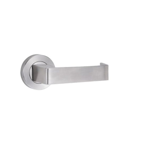 Lockwood Symphony 90 Lever On Ext Round Rose Fixed Half Set Polyester Powdercoat 1224/90PC - primehardware