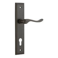 Iver Stirling Door Lever Handle On Stepped Backplate - primehardware