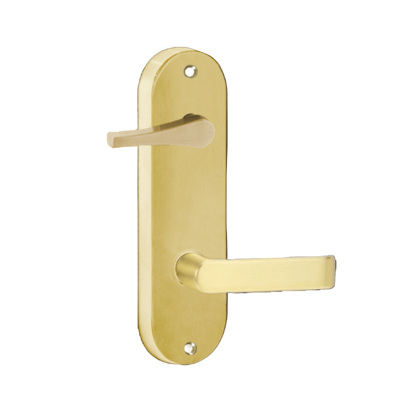 Lockwood 2939 Round End Plate With Disabled Turn & 59 Lever Polished Brass 2939/59PB - primehardware
