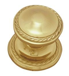 Superior Brass Centre Door Knob Geo. PB 65mm - primehardware