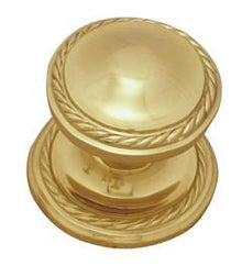 Superior Brass Centre Door Knob Geo. Polished Brass 65mm