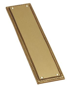 Superior Brass Push Plate Georgian PB 300x65mm - primehardware