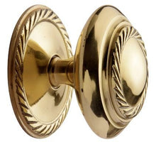 Superior Brass Round Cupboard Knob Georgian Polished Brass 30mm (Pair)