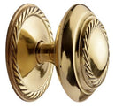 Superior Brass Round Cupboard Knob Georgian PB 30mm - primehardware