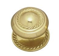 Superior Brass Round Cupboard Knob Georgian PB 25mm - primehardware