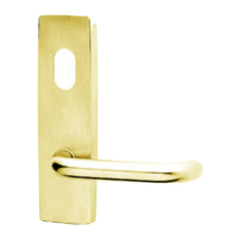 Lockwood 1801 Square End Plate With Cylinder Hole & 77 Lever Polished Brass 1801/77PB - primehardware