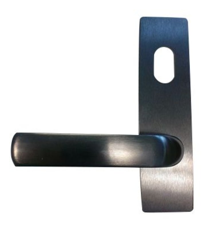 Lockwood 1801 Square End Plate With Cylinder Hole & 77 Lever Satin Chrome 1801/77SC - primehardware