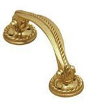 Superior Brass Pull Handle Georgian PB 100mm - primehardware