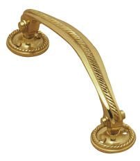 Superior Brass Pull Handle Georgian Polished Brass 175mm