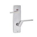 Lockwood 1941 Square End Plate Privacy Indicator Disabled Turn & 41 Left Hand Lever Satin Chrome 1941/41LSC - primehardware