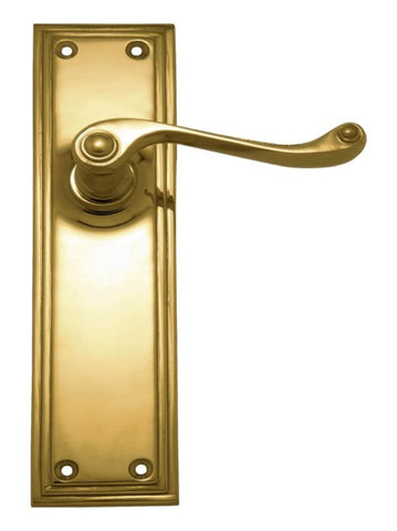 Superior Brass Lever Latch Passage Set PB 200x50mm ONLY LEVER SET - primehardware