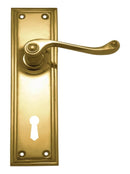 Superior Brass Lever Lock (CC 57mm) PB 200x50mm ONLY LEVER SET - primehardware