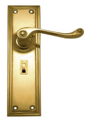 Superior Brass Lever Lock Privacy PB 200x50mm ONLY LEVER SET - primehardware