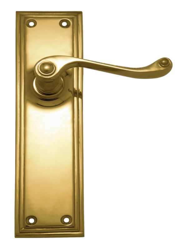 Superior Brass Lever Latch Passage Set PB 200x50mm  ONLY LEVER SET