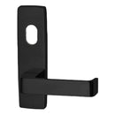 Lockwood 1801 Square End Plate With Cylinder Hole & 90 Lever Matt Black 1801/90MBK - primehardware