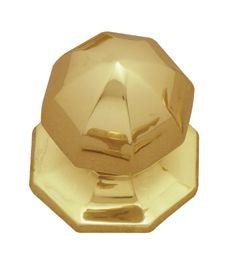 Polished Brass Centre Knob Octagonal Polished Brass 110mm  4092