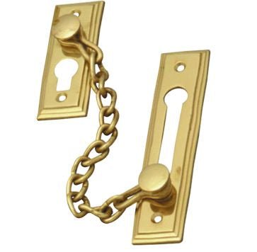 Superior Brass Door Chain PB 130mm - primehardware