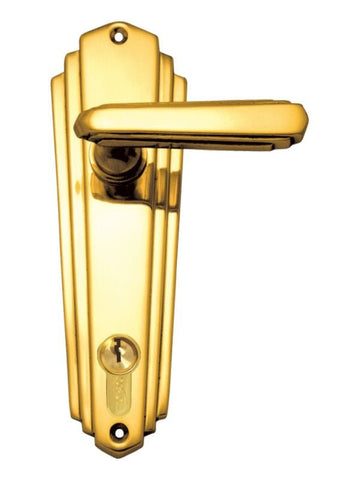 Superior Brass Lever Lock (CC 85mm) PB 203x63mm ONLY LEVER SET - primehardware