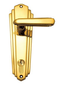 Superior Brass Lever Lock CC 85mm Polished Brass 203x63mm (Pair)