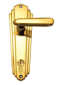 Superior Brass Lever Lock (CC 85mm) PB 203x63mm ONLY LEVER SET - primehardware