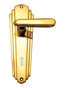 Superior Brass Lever Lock ( CC 57mm) PB 203x63mm ONLY LEVER SET - primehardware