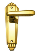Superior Brass Art Deco Lever Latch Passage Set PB 184x53mm ONLY LEVER SET - primehardware