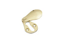 Brass door handle on a white background