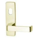 Lockwood 1801 Square End Plate With Cylinder Hole & 90 Lever Satin Brass Unlacquered 1801/90SBU - primehardware