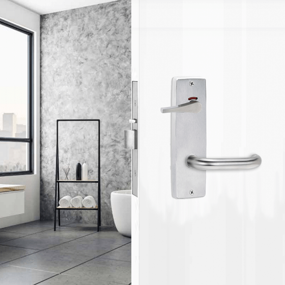 Lockwood 1941 Square End Plate Privacy Indicator Disabled Turn & 70 Lever Satin Chrome 1941/70SC - primehardware