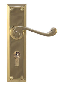 Superior Brass Lever Lock 47.6mm Centres Polished Brass 200x50mm (Pair)