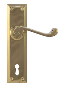 Superior Brass Lever Lock 57mm Centres Polished Brass 200x50mm (Pair) Only Lever Set