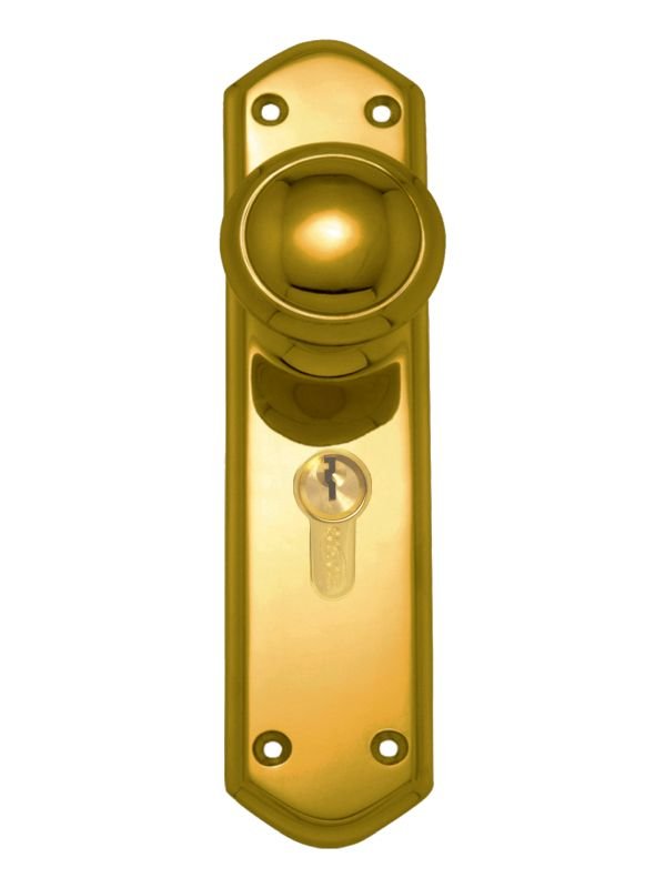Superior Brass Knob Lock (CC 47.6mm) PB 200x48mm - primehardware