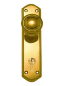 Superior Brass Knob Lock (CC 85mm) PB 200x48mm - primehardware