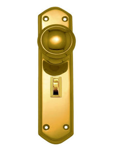 Superior Brass Knob Lock Privacy Only Knob Polished Brass 200x48mm (Pair)