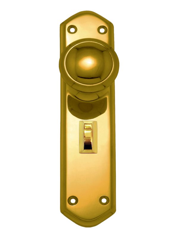 Superior Brass Knob Lock Privacy PB 200x48mm