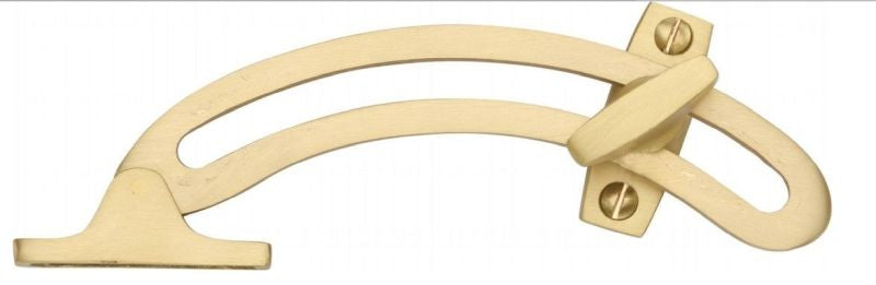 Superior Brass Quadrant Window Stay Bracket & Lock PB 150mm