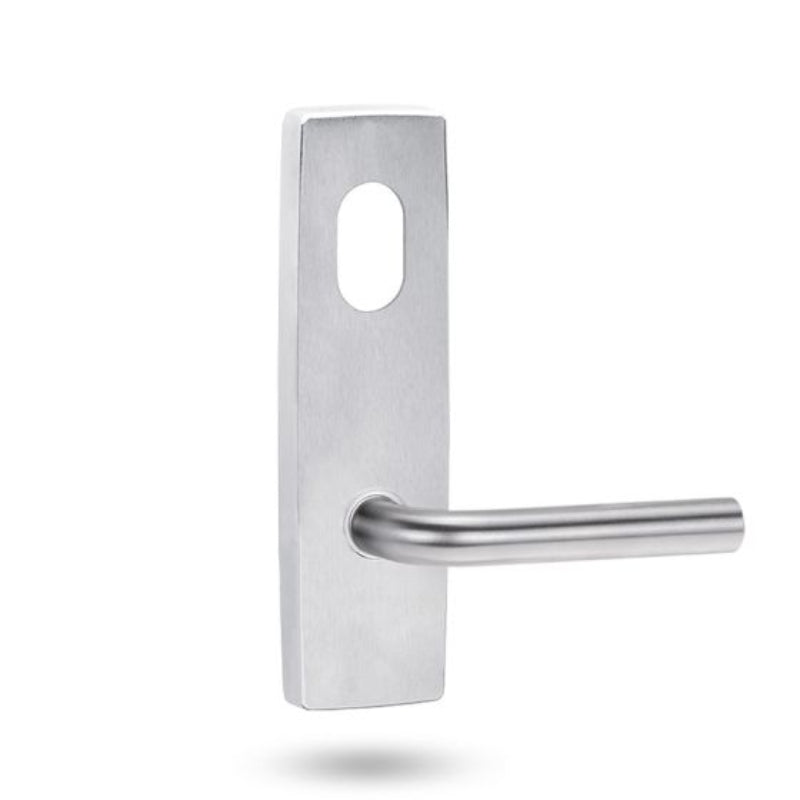 Lockwood 1801 Square End Plate With Cylinder Hole & 97 Lever Satin Chrome 1801/97SC