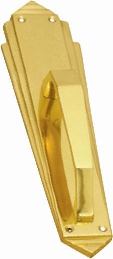Superior Brass Art Deco Handle PB 280x67mm ONLY LEVER SET - primehardware
