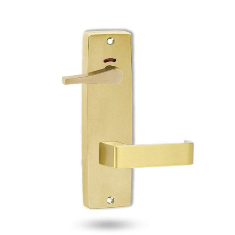 Lockwood 1941 Square End Plate Privacy Indicator Disabled Turn & 90 Lever Polished Brass 1941/90PB