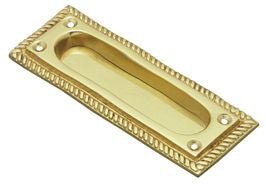 Superior Brass Flush Pull Georgian PB 125x45mm - primehardware
