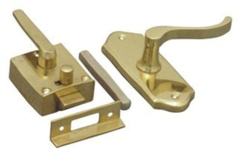 Austyle Fly Wire Lever Lock Polish Brass 4229 - primehardware