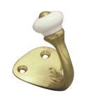 Superior Brass Single Hook Projection 62mm Polished Brass