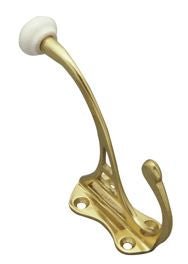 Superior Brass Hat & Coat Hook PB 110mm (Proj. 72mm) - primehardware
